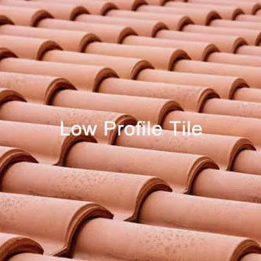 low profile tile roofing material