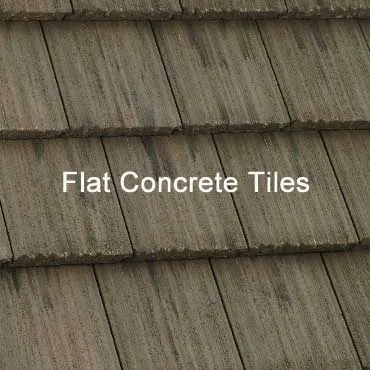 flat concrete roofing material